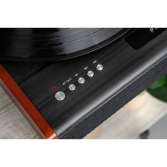 Open Box - Victrola -  Brighton Record Player Turntab Black/Brown - Picture 9 of 10